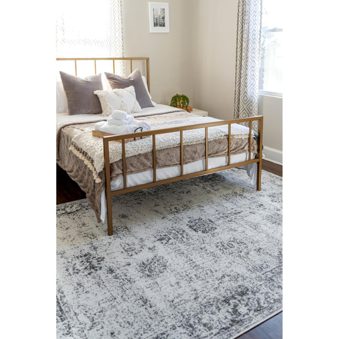 Mistana™ Brandt Machine Woven / Power Loomed Performance Beige/Gray Rug & Reviews Wayfair